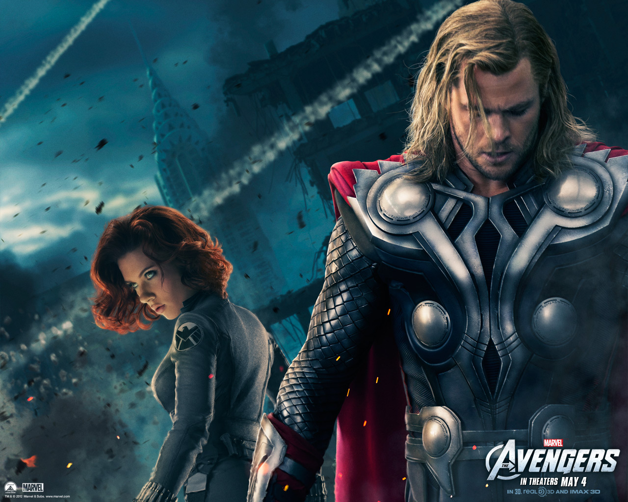 Thor and Widow wallpaper
