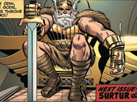 A victorious Odin