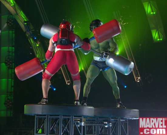 Hulked out Titan takes on one unlucky contestant