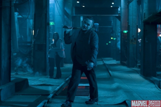 ''Loony Bin'' Jim with an ax