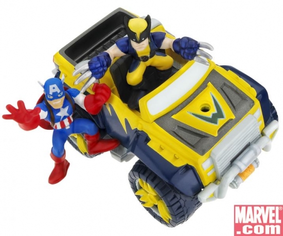 Mini Vehicles: Captain America & Wolverine
