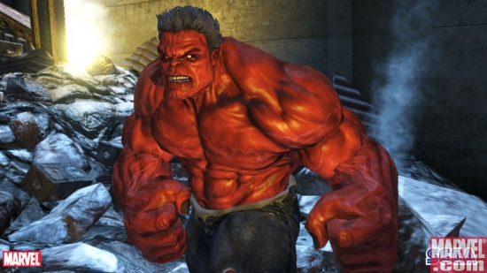 Red Hulk, exclusive to the Xbox 360 version of the Incredible Hulk video game