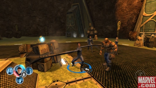 Mr. Fantastic reaches out for an attack.