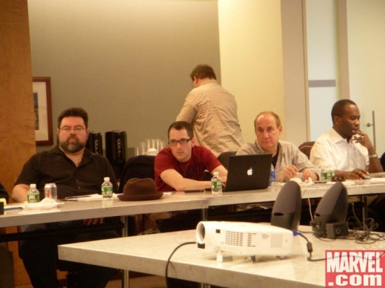 Tom Brevoort, Allan Heinberg, C.B. Cebulski, Jeph Loeb and John Dokes