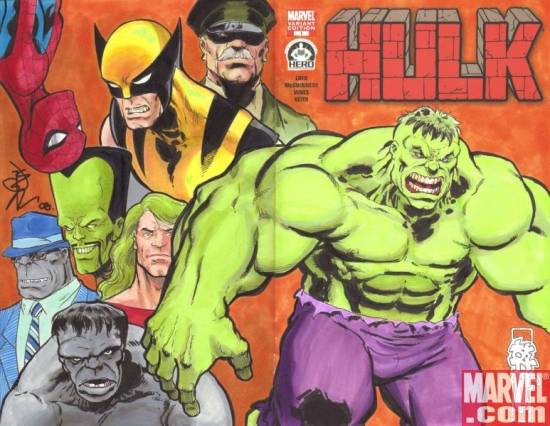 Hulk Ultimate 100 cover by Tone Rodriguez