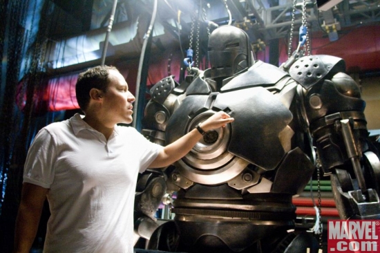 Director Jon Favreau and the Iron Monger
