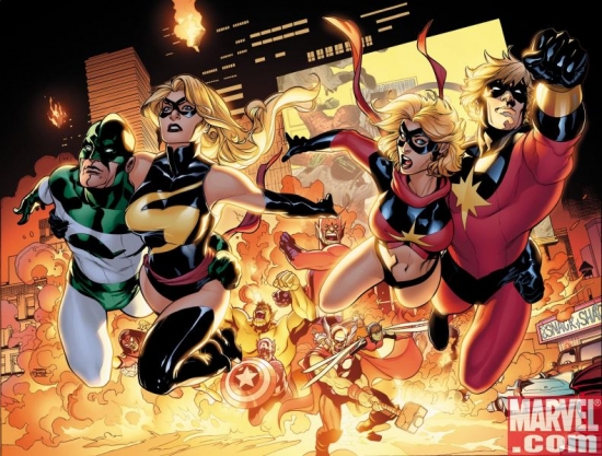 CAPTAIN MARVEL #4 and MS. MARVEL #25 covers