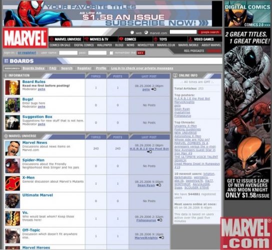 Marvel.com Message Boards