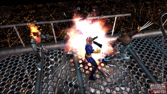 Wolverine, Ghost Rider and Dr. Strange Battle