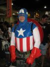 Enthusiastic Captain America pose. You'd look
