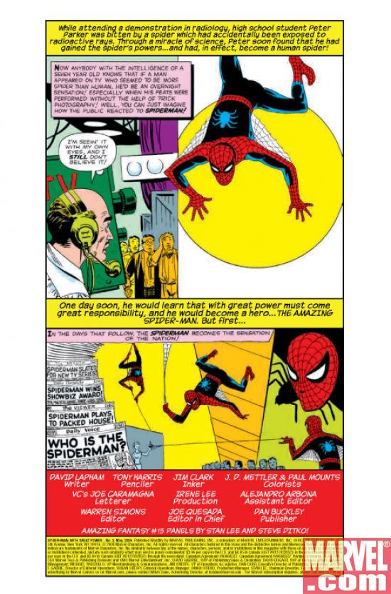 SPIDER-MAN: WITH GREAT POWER...#3, page 1