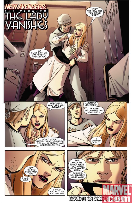 INTERIOR PAGES FROM NEW AVENGERS REUNION #1