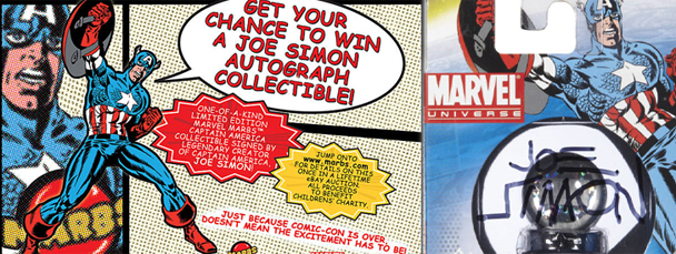 Jakks and Marvel Auctioning Exclusive MARBS Marble Signed by Joe Simon