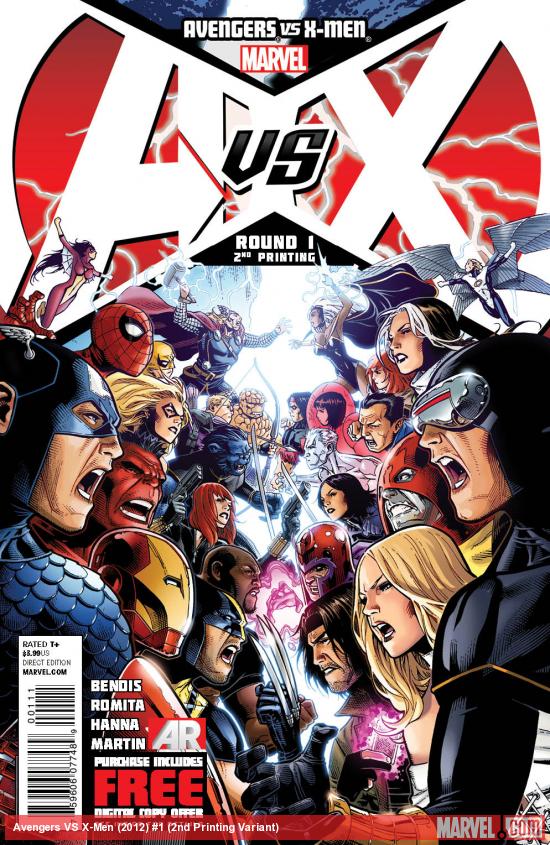 Avengers Vs. X-Men #1 second printing variant by Jim Cheung