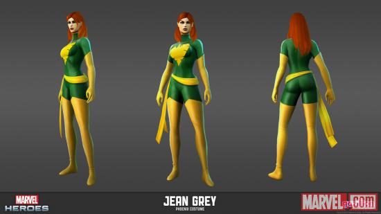 Phoenix character model from Marvel Heroes