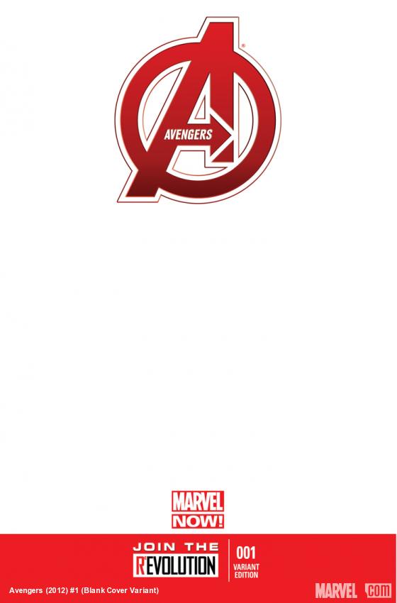Avengers (2012) #1 (Blank Cover Variant)