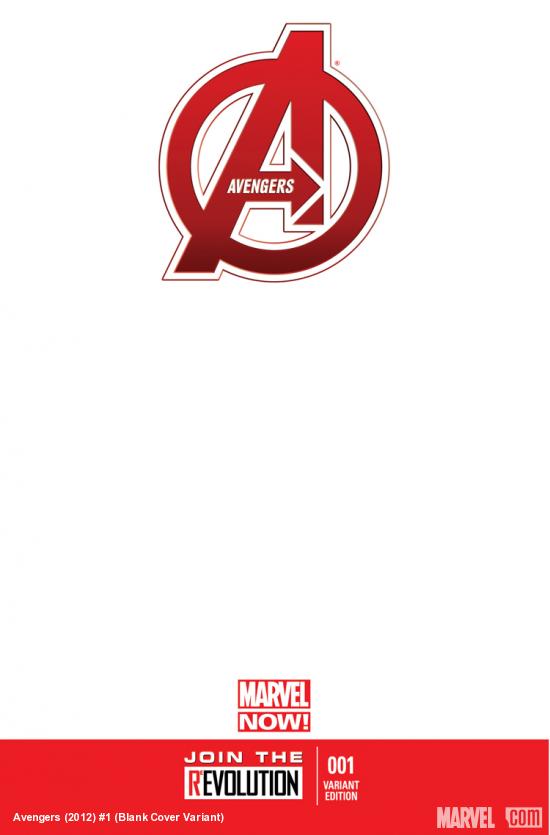 cover from Avengers (2012) #1 (BLANK COVER VARIANT)
