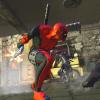 Deadpool fires on a flurry of opponents in the Deadpool video game