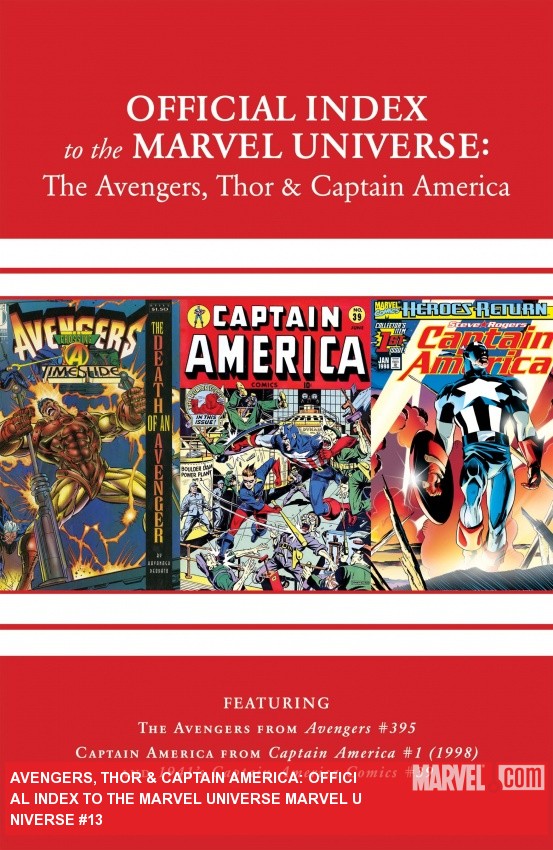 Avengers, Thor & Captain America: Official Index to the Marvel Universe (2010) #13