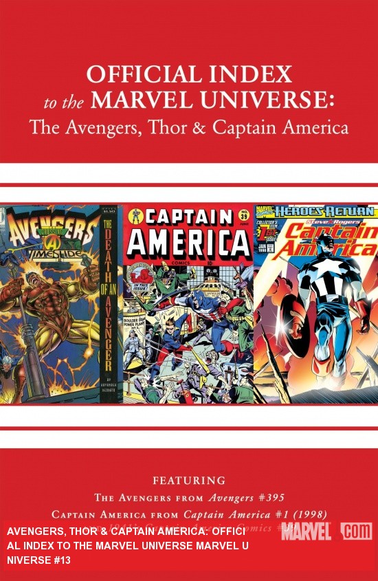 Avengers, Thor & Captain America: Official Index to the Marvel Universe Marvel Universe #13