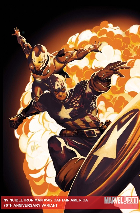 Invincible Iron Man (2008) #502 (Captain America 70th Anniversary Variant)