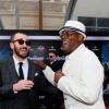 Chris Evans and Samuel L. Jackson on the Avengers red carpet
