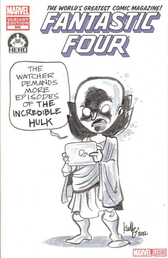 Fantastic Four #600 Hero Initiative variant cover by Scott Kurtz 