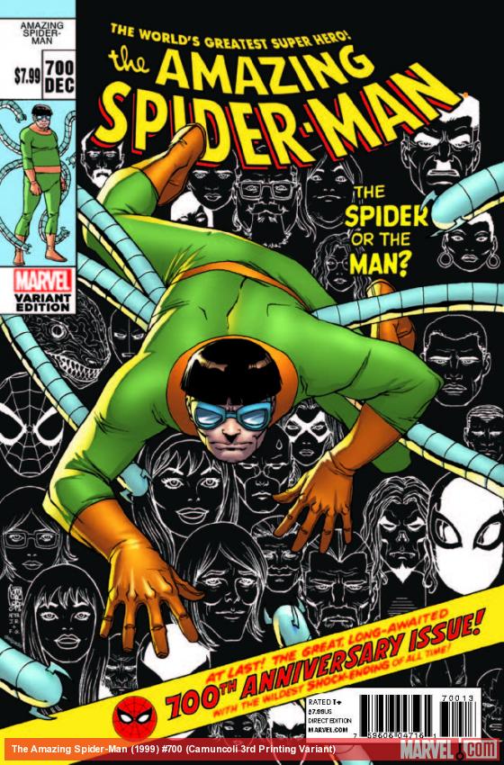 Amazing Spider-Man (1999) #700 (Camuncoli 3rd Printing Variant)