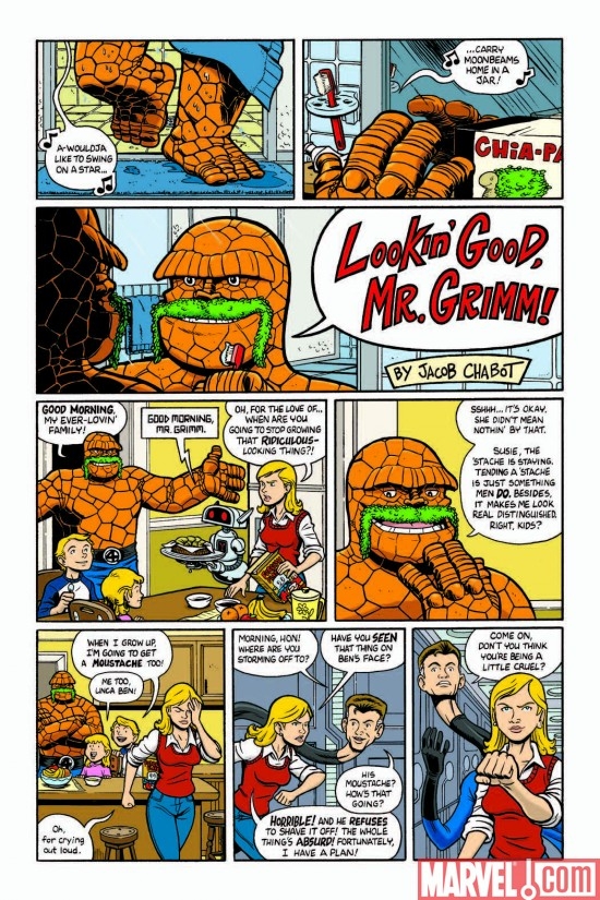 A page from Jacob Chabots contribution to STRANGE TALES #1