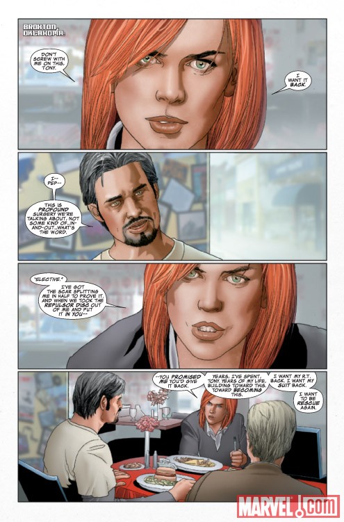 INVINCIBLE IRON MAN #27 preview art by Salvador Larroca