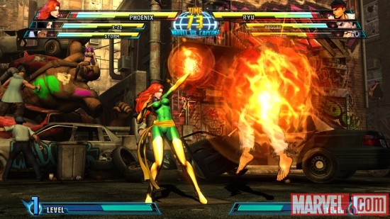 Phoenix and Ryu from Marvel vs. Capcom 3