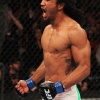 Benson Henderson unleashes a primal yell