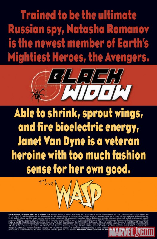 BLACK WIDOW & THE MARVEL GIRLS (2009) #2