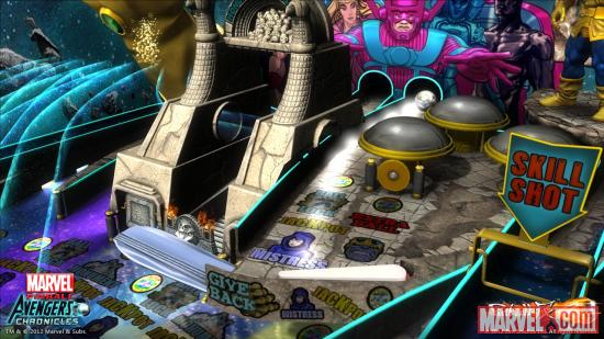 Screenshot from the Marvel Pinball: Avengers Chronicles Infinity Gauntlet table