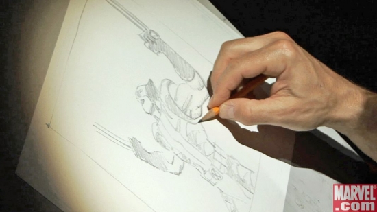 John Romita Jr. drawing Wolverine