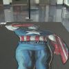 Captain America chalk drawing