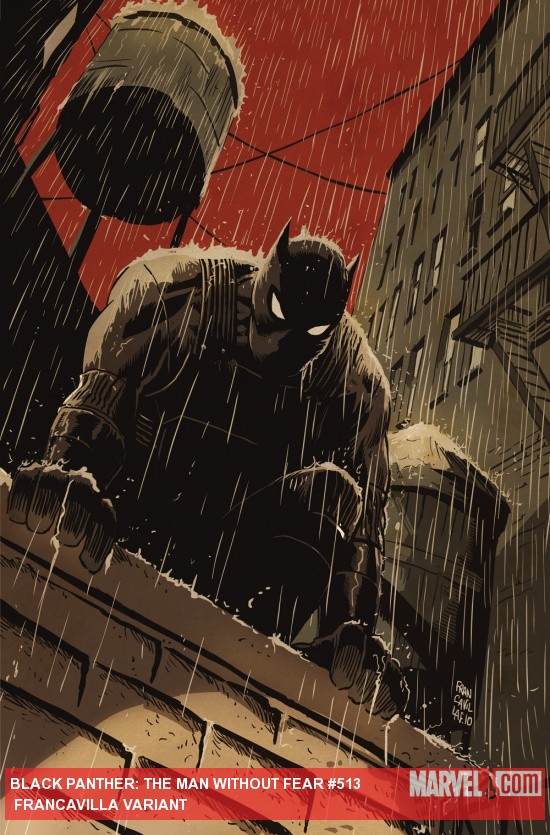 Black Panther: The Man Without Fear #513 variant cover by Francesco Francavilla