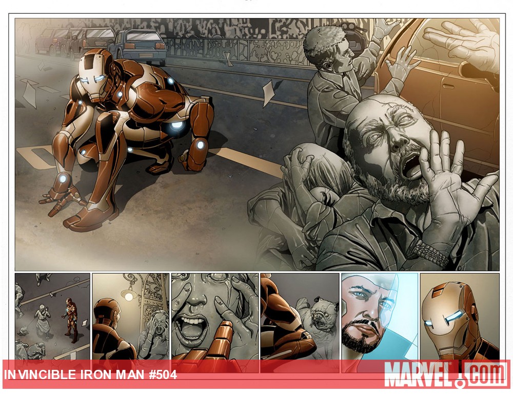 Invincible Iron Man #504 preview art by Salvador Larroca