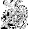 Techno black and white sketch by Declan Shalvey