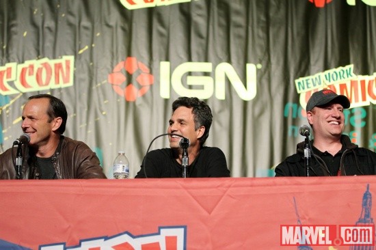 New York Comic Con 2011: Clark Gregg, Mark Ruffalo & Kevin Feige at the Marvel's The Avengers panel