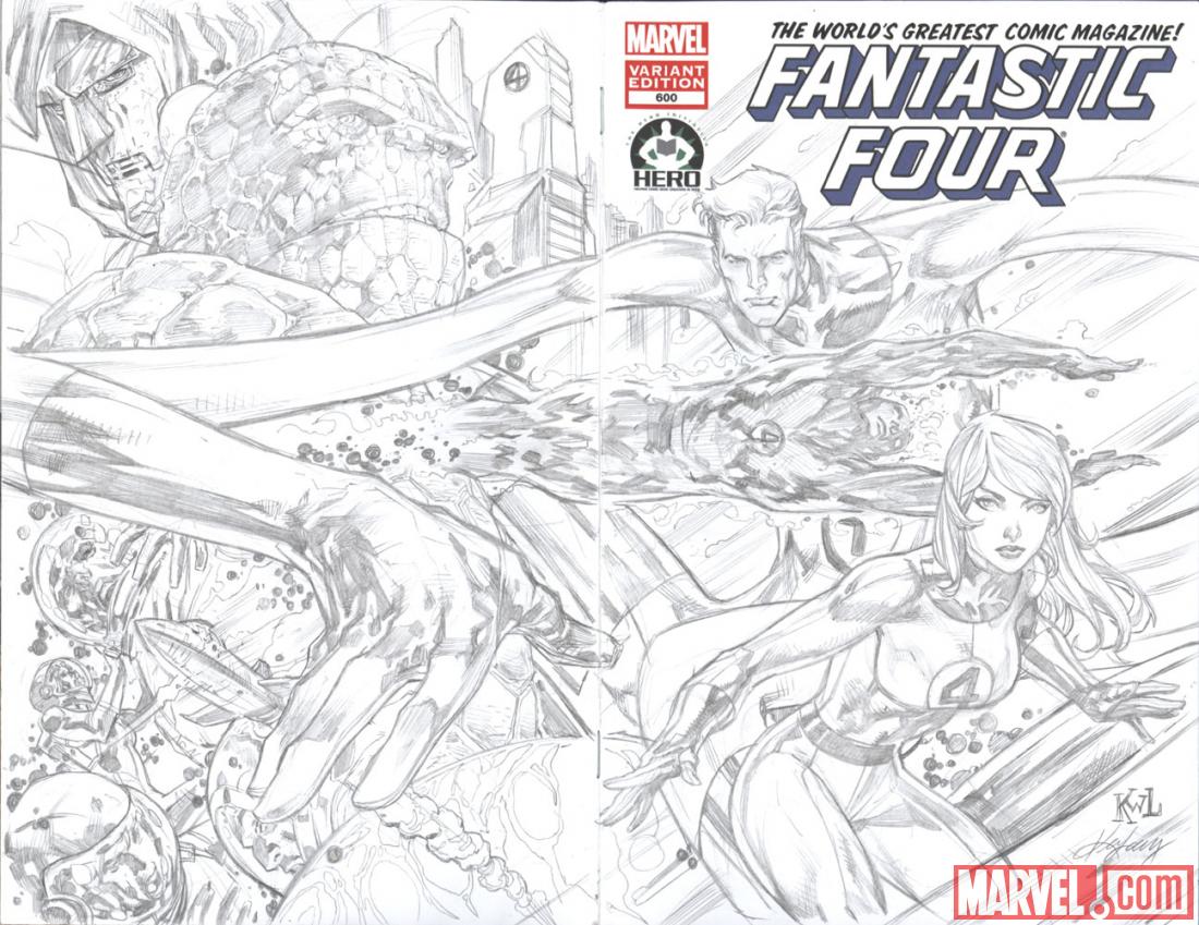 Fantastic Four #600 Hero Initiative variant cover by Ken Lashley