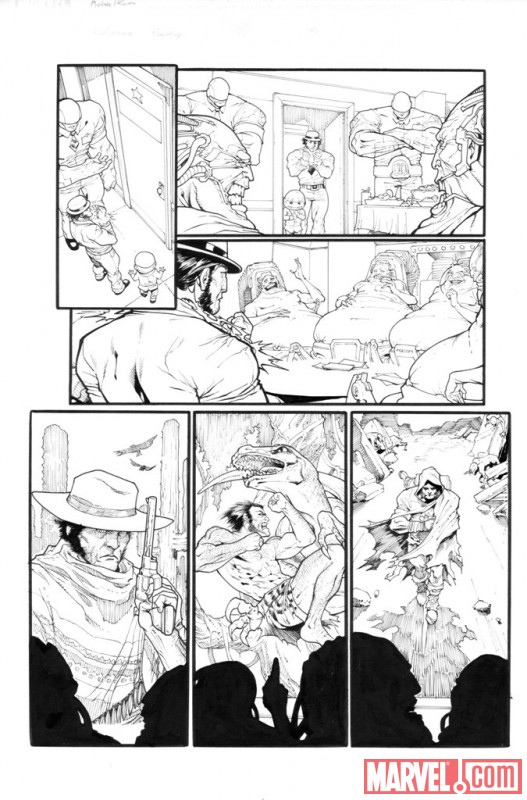 WOLVERINE: DEVELOPMENT HELL black and white art by Michael Ryan