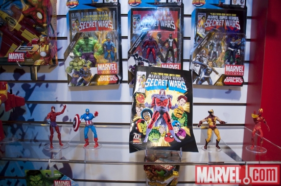Marvel Secret Wars figures at the Hasbro showroom