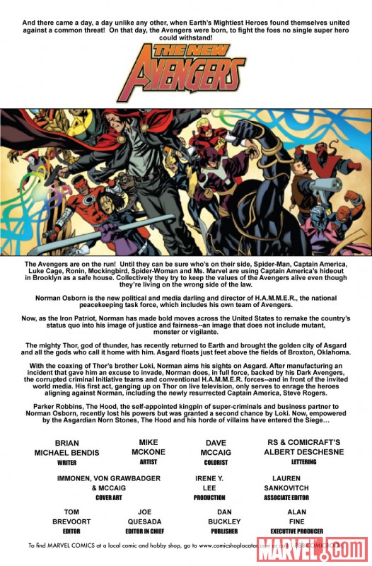 NEW AVENGERS #64 Recap Page