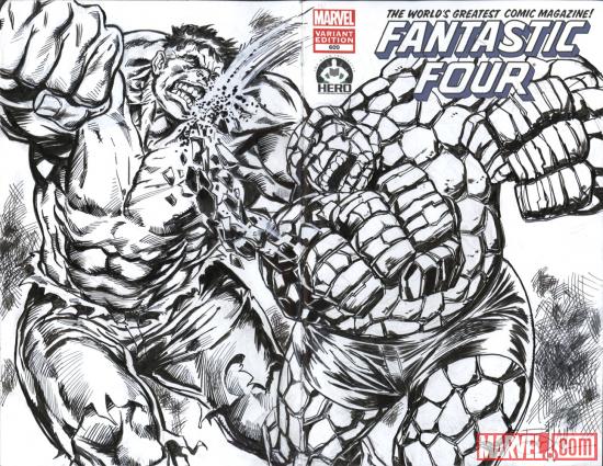 Fantastic Four #600 Hero Initiative variant cover by Rob Hall 
