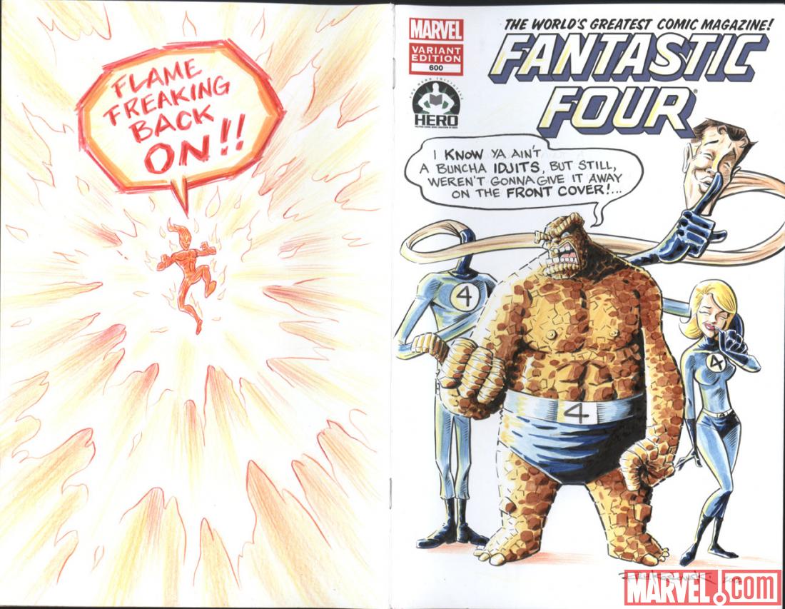 Fantastic Four #600 Hero Initiative variant cover by Rich Koslowski 