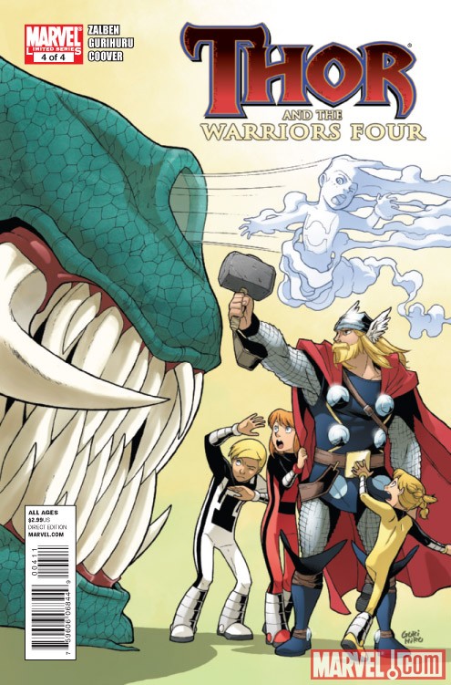 THOR AND THE WARRIORS FOUR #4 cover by Gurihiru