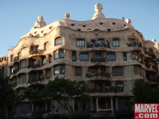 The world-famous Casa Milà by architect Antoni Gaudي