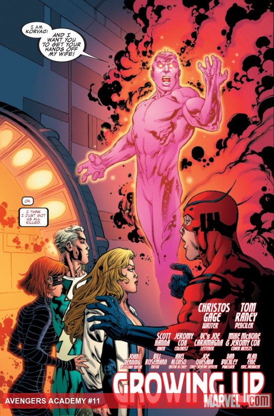 AVENGERS ACADEMY #11 preview art by Tom Raney