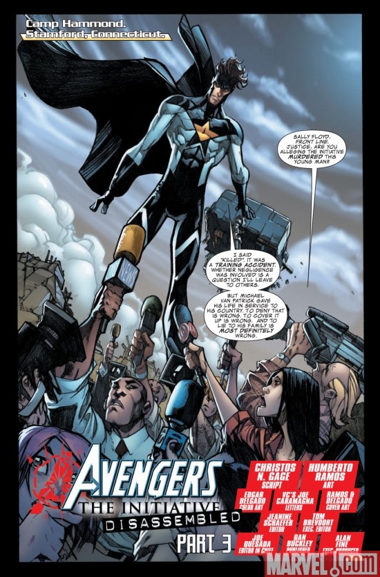 AVENGERS: THE INITIATIVE #23 preview page